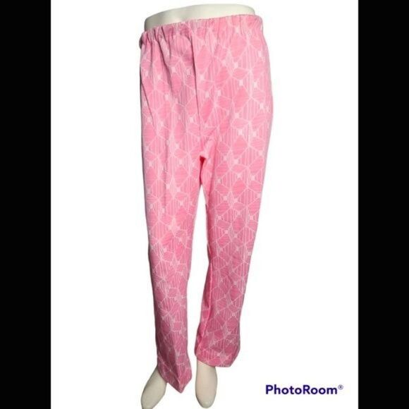 Vintage 60s 70s Retro Groovy Mod Cotton Candy Pink & White Wide Leg Pants OOAK - Picture 1 of 13